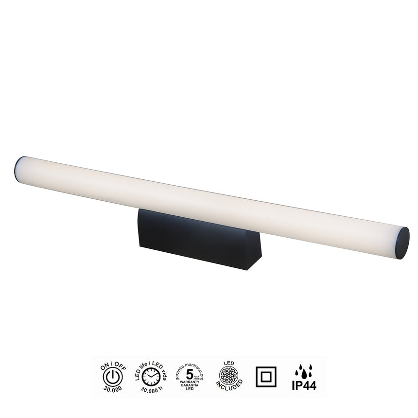 Aplique Mantra Antiga LED 12W 4000K IP44 negro 9257 - instalación