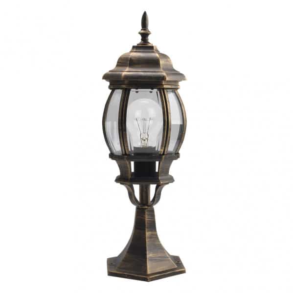 Fabrilamp Caelum Sobremuro Exterior Aluminio 1xe27 Neg/oro  49x16x16 Cm  Ip44 149571016