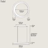 Lodes Lámpara colgante Tidal champagne mate 3000K regulable TRIAC 19923-4530