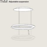 Lodes Lámpara colgante Tidal champagne mate 3000K regulable TRIAC 19923-4530