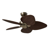 Ventilador de techo con luz Sulion Alma LED bronce motor DC 