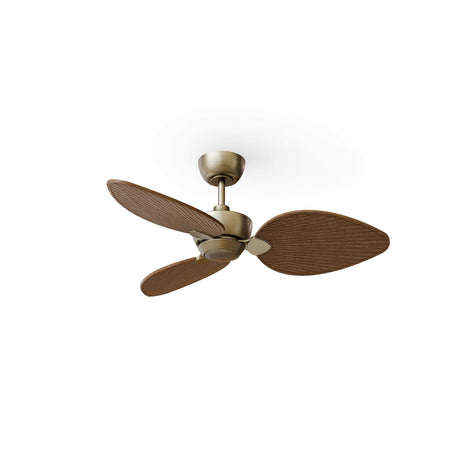 Ventilador de techo con luz Sulion Alma 100cm LED bronce y madera oscura motor DC CCT 2248356