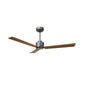 Ventilador de techo con luz Sulion Anne 127cm LED 500lm motor DC gris grafito y madera media — ref. 2246536 (1)