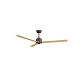 Ventilador de techo con luz Sulion Anne madera Ø160cm