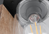 Detalle del vidrio transparente y la bombilla ilustrativa de la baliza Trio Ardila 411660135; bombilla no incluida