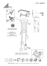 Esquema oficial de montaje de Trio 394930532, alimentación, clase eléctrica y protección IP20