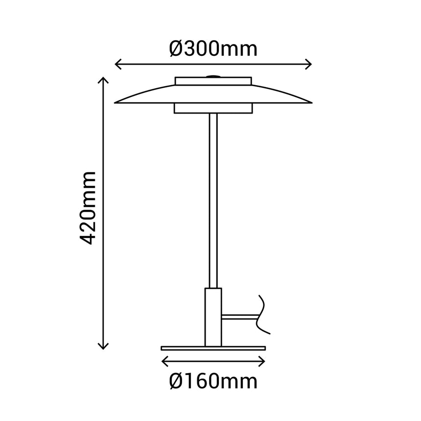 Lámpara de sobremesa Sulion Valentina LED madera metal CCT 9W 2191409