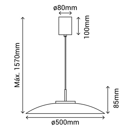 Plafón Sulion Valentina LED metal CCT Ø50cm 18W 2200088