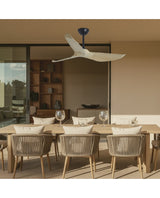 Ventilador de techo AJP Garden negro madera clara 3 palas Ø132cm 16037