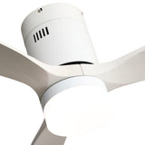 Ventilador de techo Fabrilamp Aguilón LED blanco 3 palas motor DC 3000-6000K Ø132cm 20W — vista 3