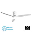 Ventilador de techo Fabrilamp Aguilón LED blanco 3 palas motor DC 3000-6000K Ø132cm 20W — vista 1