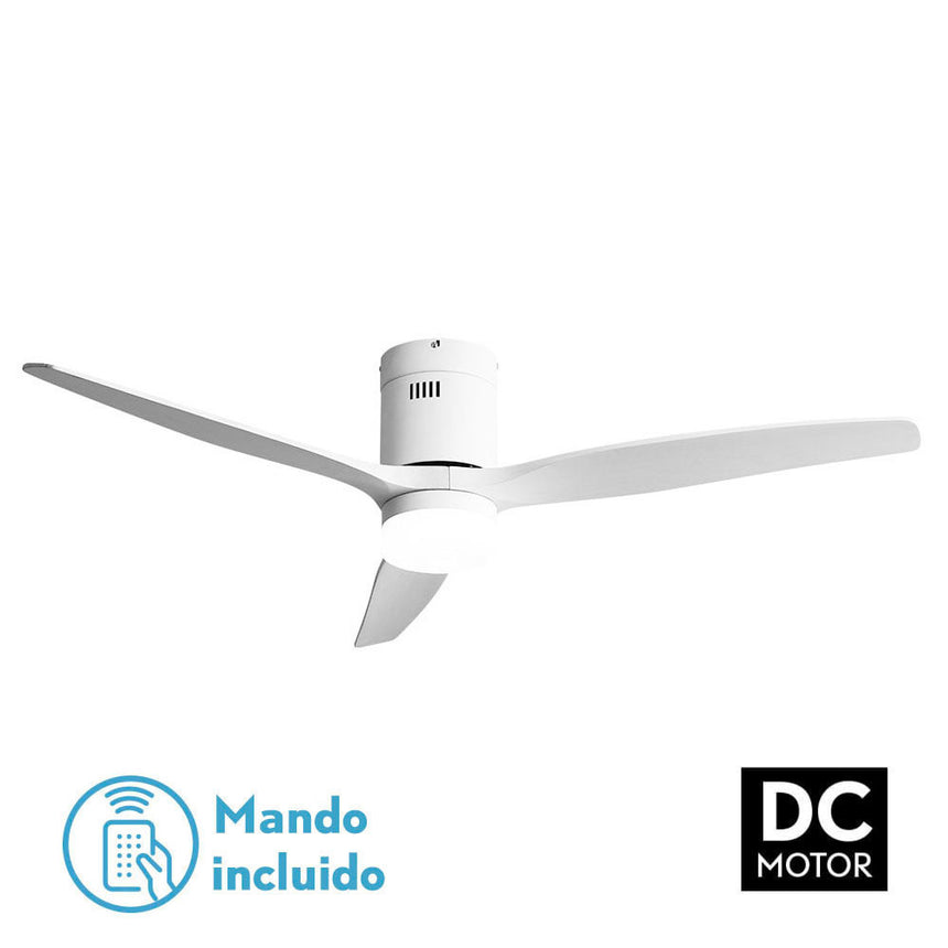 Ventilador de techo Fabrilamp Aguilón LED blanco 3 palas motor DC 3000-6000K Ø132cm 20W — vista 1
