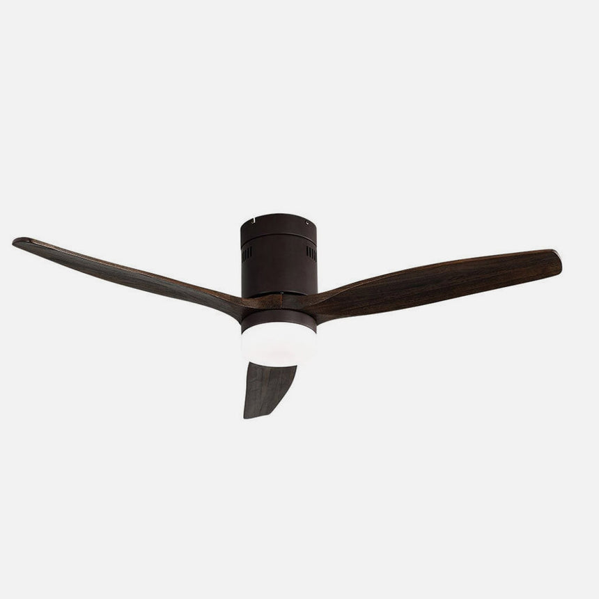 Ventilador de techo Fabrilamp Aguilón LED marrón roble 3 palas motor DC 3000-6000K Ø132cm 20W — vista 2