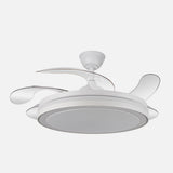 Ventilador de techo retráctil Fabrilamp Esparta LED blanco 5 palas motor DC Ø132cm 80W 184796001