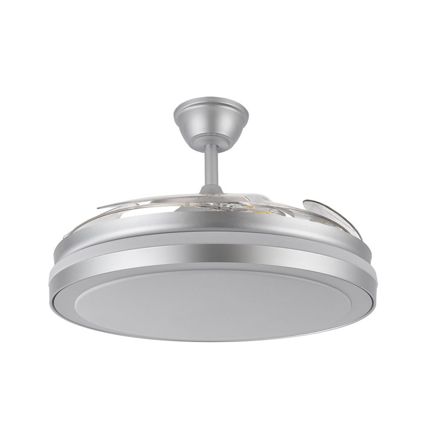 Ventilador de techo retráctil Fabrilamp Esparta LED plata 5 palas motor DC 3000-6000K Ø132cm 80W — vista 2