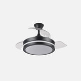 Ventilador de techo retráctil Fabrilamp Esparta LED negro 3 palas motor DC Ø72cm 44W 184793009