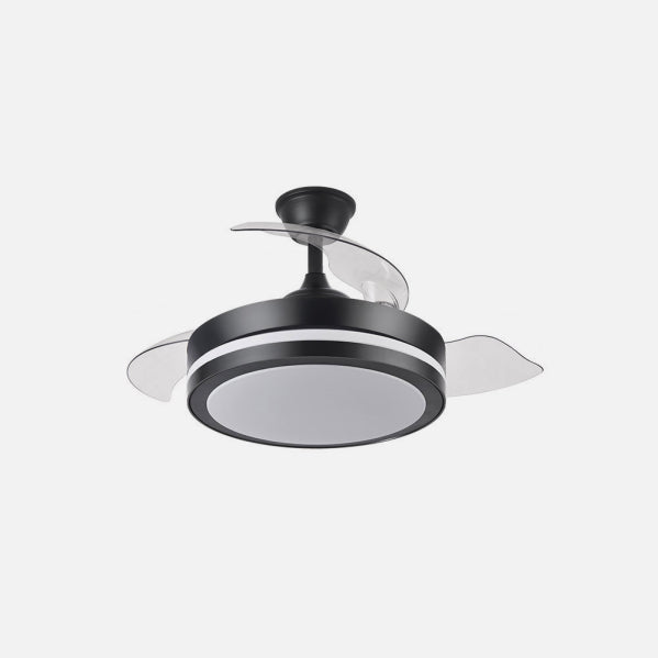 Ventilador de techo retráctil Fabrilamp Esparta LED negro 3 palas motor DC Ø72cm 44W 184793009
