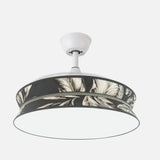 Ventilador de techo retráctil Fabrilamp Decor LED blanco estampado oscuro 3 palas motor DC — vista 2