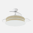 Ventilador de techo retráctil Fabrilamp Decor LED blanco natural 3 palas motor DC 3000-6000K Ø108cm — vista 1