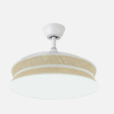 Ventilador de techo retráctil Fabrilamp Decor LED blanco natural 3 palas motor DC 3000-6000K Ø108cm — vista 2