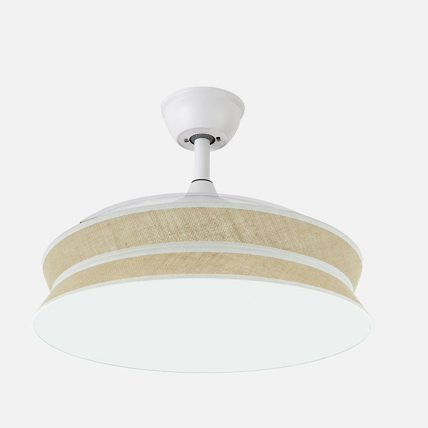 Ventilador de techo retráctil Fabrilamp Decor LED blanco natural 3 palas motor DC 3000-6000K Ø108cm — vista 2