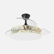 Ventilador de techo retráctil Fabrilamp Decor LED negro estampado claro 3 palas motor DC 3000-6000K — vista 1
