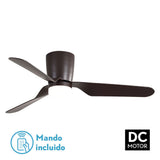 Ventilador de techo Fabrilamp Kochi LED marrón 3 palas motor DC 3000-6000K Ø132cm 18W — vista 3