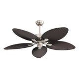 Ventilador de techo Fabrilamp Borasco LED níquel marrón 5 palas motor DC 3000-6000K Ø132cm 24W — vista 5