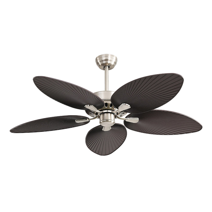 Ventilador de techo Fabrilamp Borasco LED níquel marrón 5 palas motor DC 3000-6000K Ø132cm 24W — vista 5
