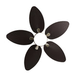 Ventilador de techo Fabrilamp Borasco LED níquel marrón 5 palas motor DC 3000-6000K Ø132cm 24W — vista 4