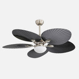 Ventilador de techo Fabrilamp Chaw LED níquel negro 5 palas motor DC 3000-6000K Ø132cm 24W — vista 2