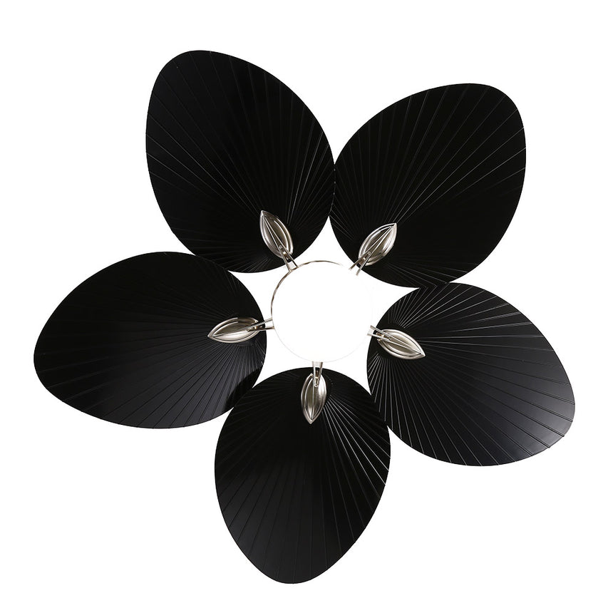 Ventilador de techo Fabrilamp Chaw LED níquel negro 5 palas motor DC 3000-6000K Ø132cm 24W — vista 5