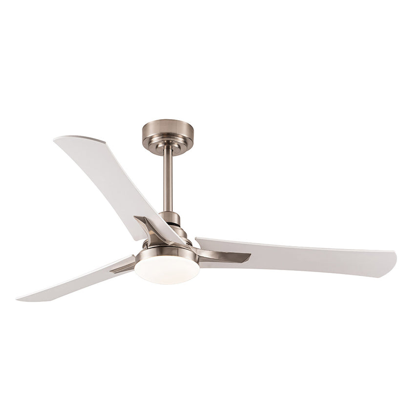 Ventilador de techo Fabrilamp Coro LED níquel blanco haya 3 palas motor DC 3000-6000K Ø132cm 22W — vista 4