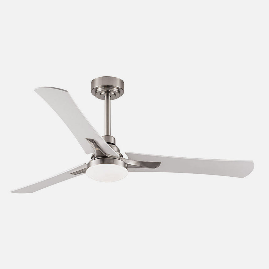 Ventilador de techo Fabrilamp Coro LED níquel blanco haya 3 palas motor DC 3000-6000K Ø132cm 22W — vista 2