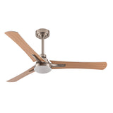 Ventilador de techo Fabrilamp Coro LED níquel blanco haya 3 palas motor DC 3000-6000K Ø132cm 22W — vista 9