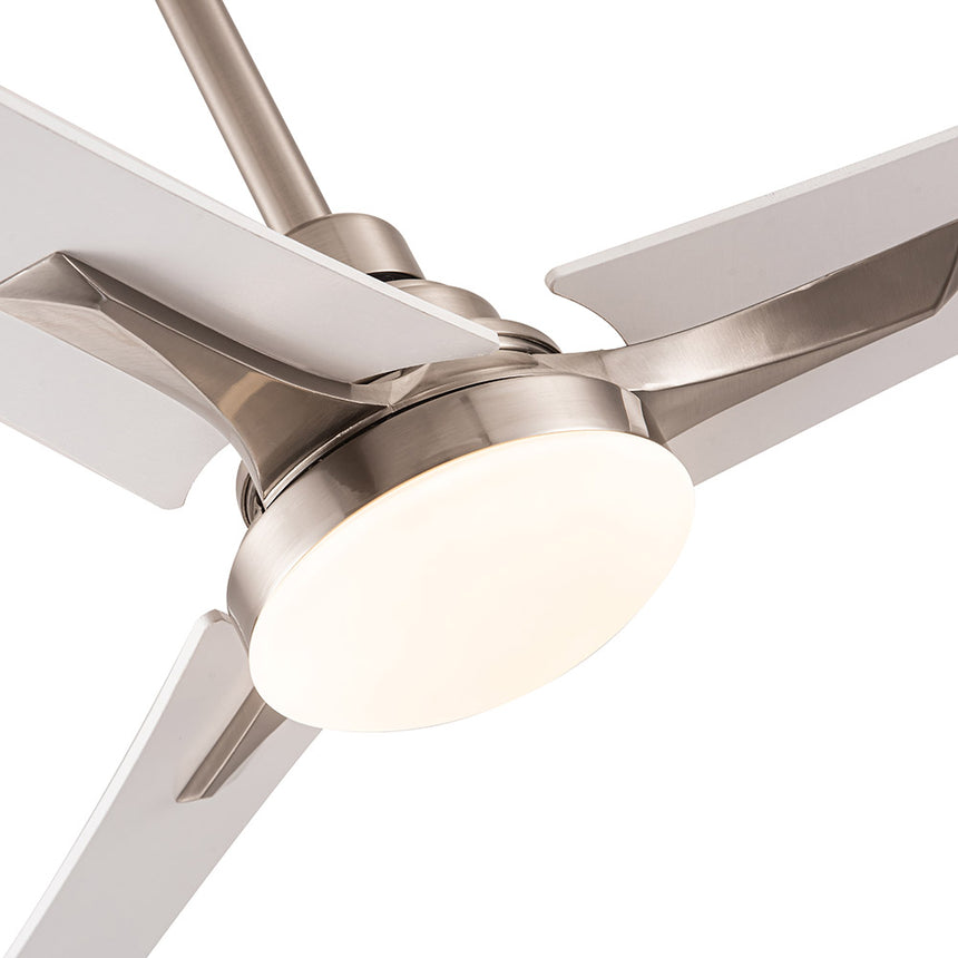 Ventilador de techo Fabrilamp Coro LED níquel blanco haya 3 palas motor DC 3000-6000K Ø132cm 22W — vista 7