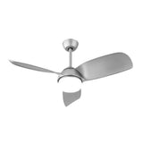 Fabrilamp Haur Ventilador 24w Dc plata 3 Asp.6 Veloc.107d 2 Tijas C/remoto, Memoria y Temp.3000-4000-600k 173391310