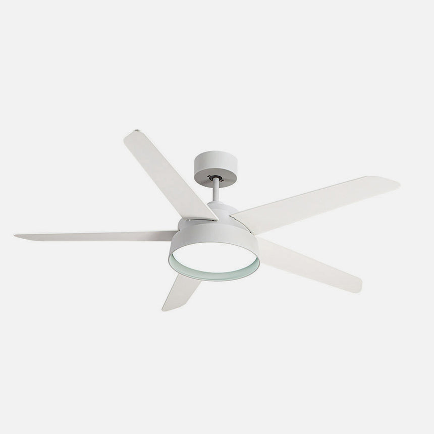 Ventilador de techo Fabrilamp Lebeche LED blanco haya 5 palas motor DC 3000-6000K Ø132cm 25W — vista 2
