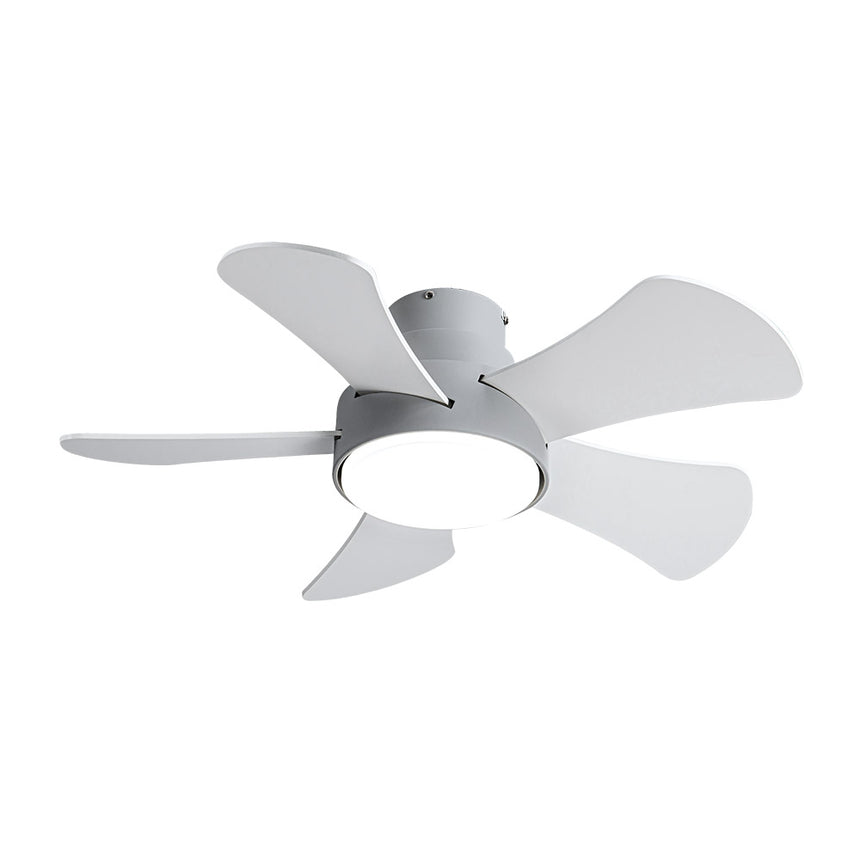 Ventilador de techo Fabrilamp Gregario LED gris blanco haya 5 palas motor DC 3000-6000K Ø82cm 25W — vista 3