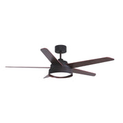 Ventilador de techo Fabrilamp Lebeche LED marrón nogal roble 5 palas motor DC 3000-6000K Ø132cm 25W — vista 1
