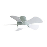 Ventilador de techo Fabrilamp Gregario LED verde blanco haya 5 palas motor DC 3000-6000K Ø82cm 25W — vista 2