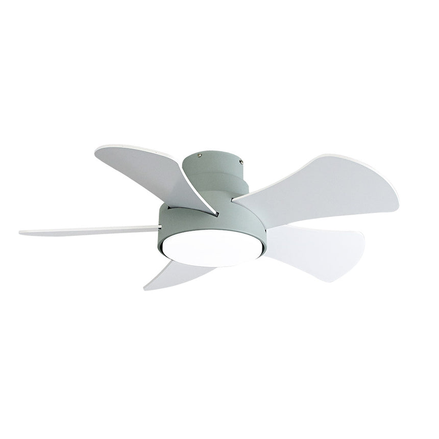 Ventilador de techo Fabrilamp Gregario LED verde blanco haya 5 palas motor DC 3000-6000K Ø82cm 25W — vista 2