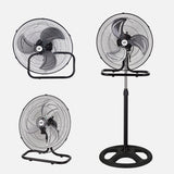 Ventilador industrial Fabrilamp Recio negro plata 3 palas Ø50cm 183771009