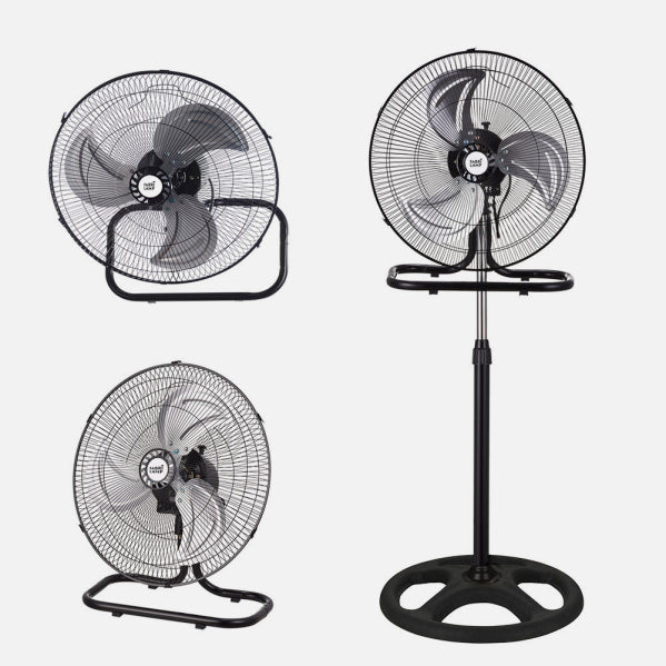 Ventilador industrial Fabrilamp Recio negro plata 3 palas Ø50cm 183771009