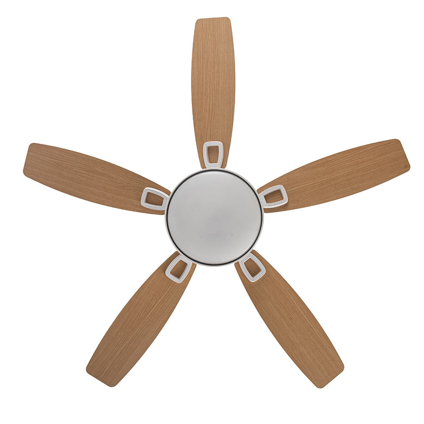 Ventilador de techo Fabrilamp Braw LED blanco haya 5 palas motor DC 3000-6000K Ø106cm 30W — vista 5