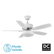 Ventilador de techo Fabrilamp Braw LED blanco haya 5 palas motor DC 3000-6000K Ø106cm 30W — vista 1