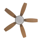 Ventilador de techo Fabrilamp Braw LED níquel haya plata 5 palas motor DC 3000-6000K Ø106cm 30W — vista 5