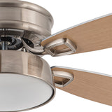 Ventilador de techo Fabrilamp Braw LED níquel haya plata 5 palas motor DC 3000-6000K Ø106cm 30W — vista 4