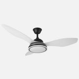 Ventilador de techo Fabrilamp Datoo LED negro blanco 3 palas motor DC 3000-6000K Ø122cm 48W — vista 2