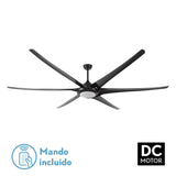 Fabrilamp Moncayo Ventilador techo DC 6 palas negro 30W 198cm 181691609